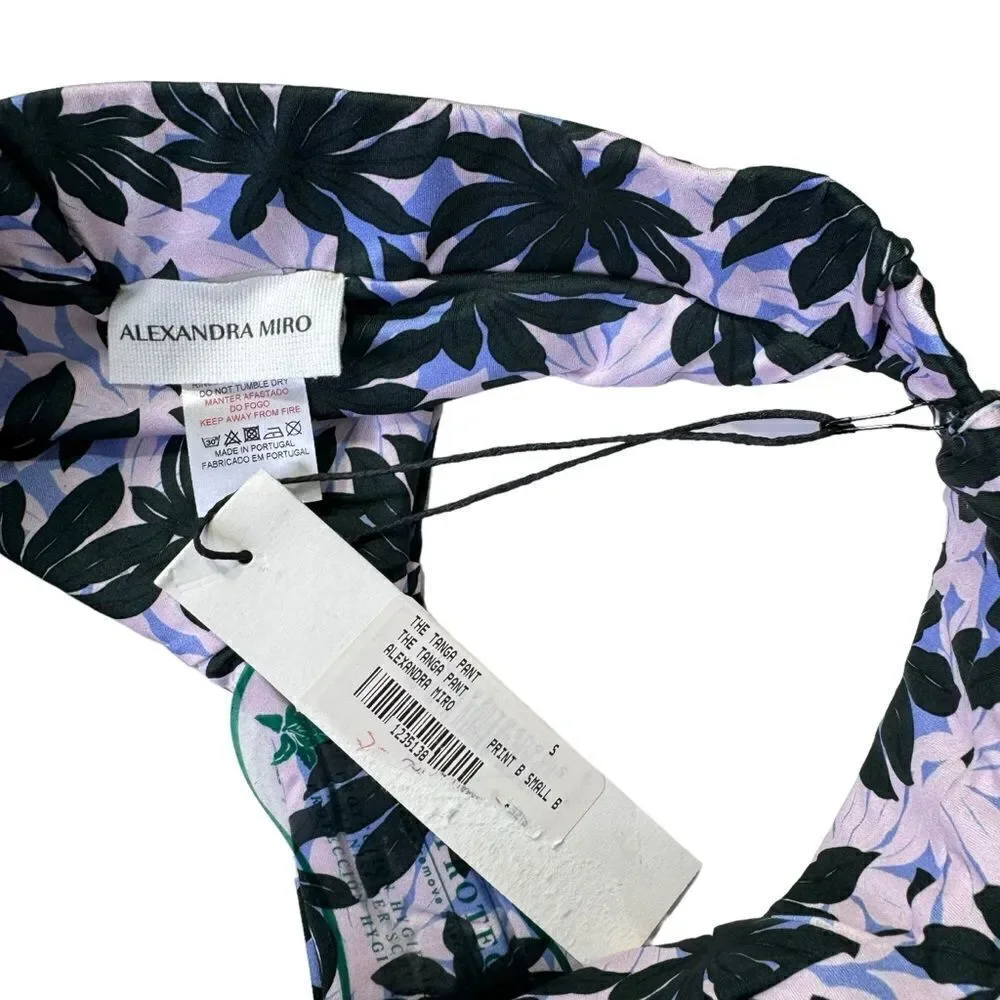 NEW Alexandra Miro Bikini Lola Top Tanga Bottom Palm Pink Blue Small - Picture 9 of 11